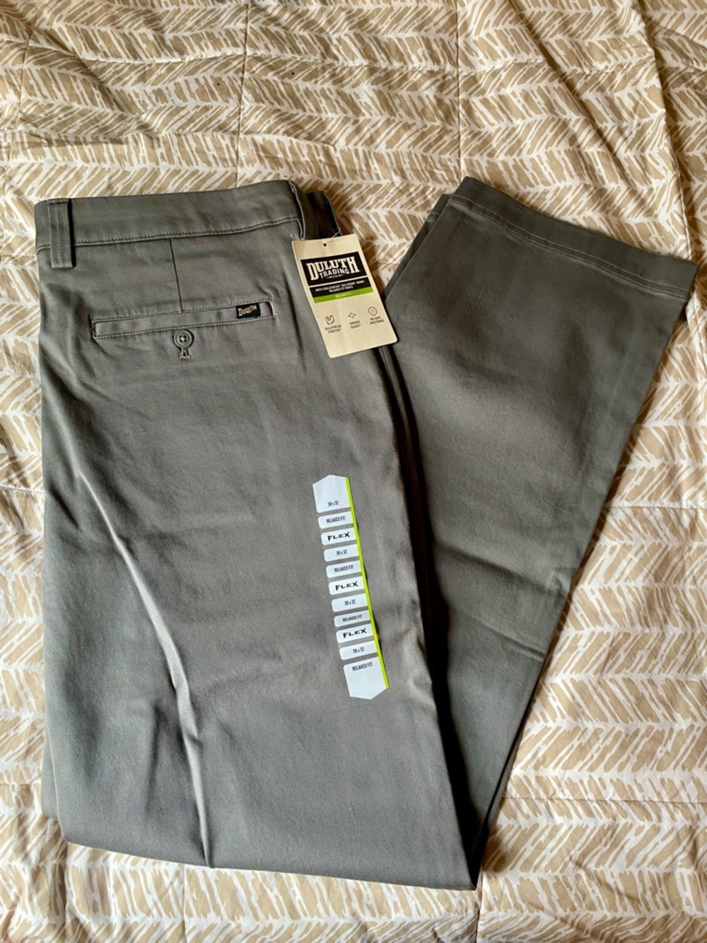 Duluth Flex Gray Khakis